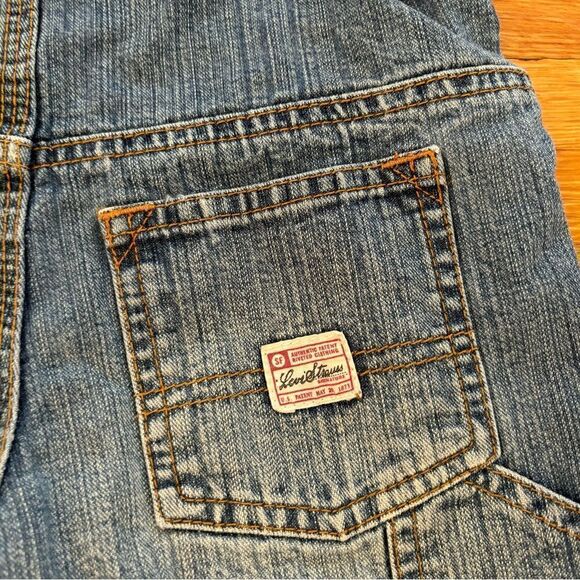 Levi Strauss Signature denim jean overall shorts - Picture 4 of 5